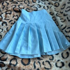 Blue pleated mini tennis skirt